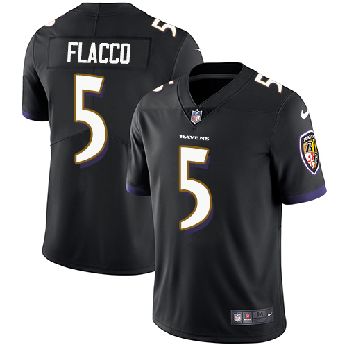 Nike Ravens #5 Joe Flacco Black Alternate Men's Stitched NFL Vapor Untouchable Limited Jersey